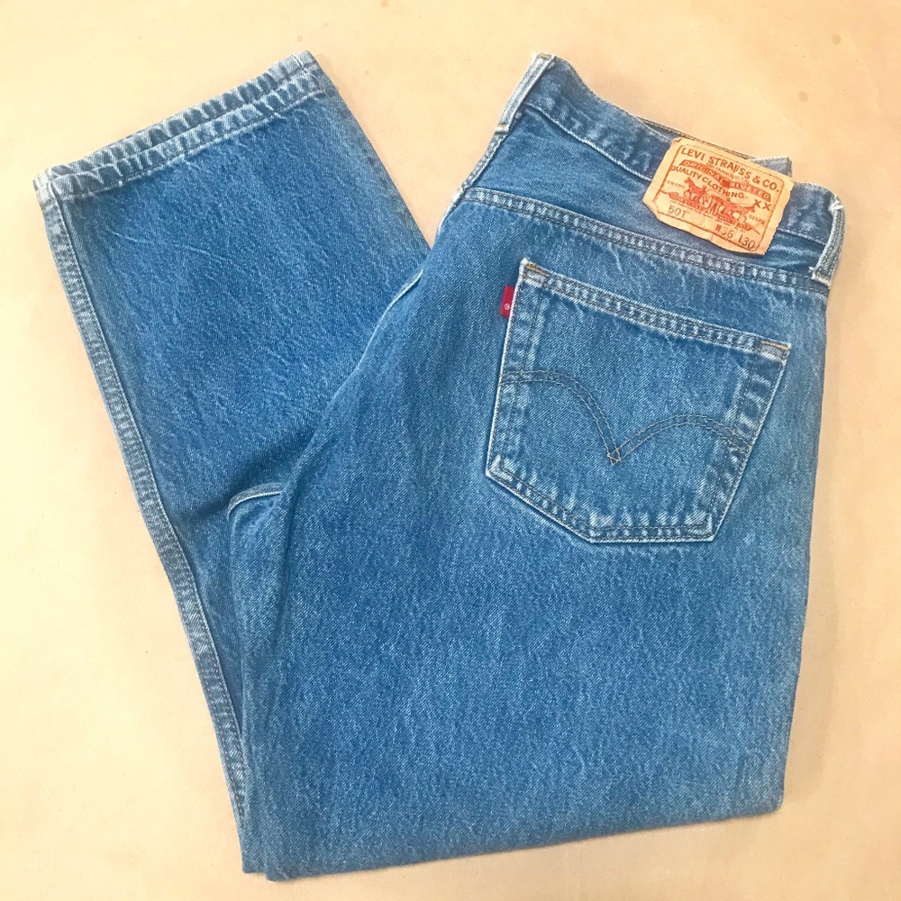 Levi's 501 Jeans. Made in Dominican Republic.